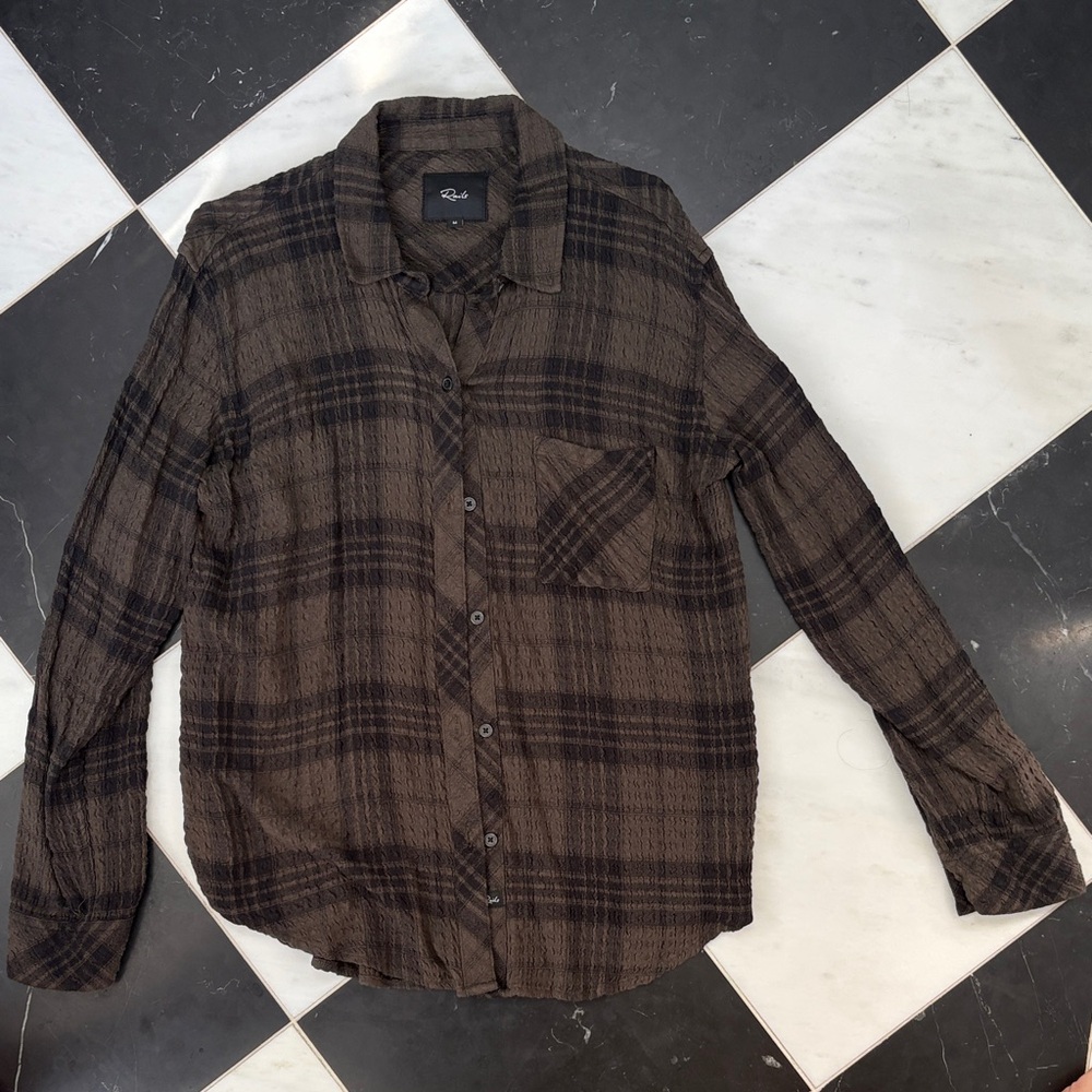 Rails Olive Checker Shirt
